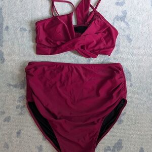 Summer Mae Criss Cross Maternity Bikini Size  S